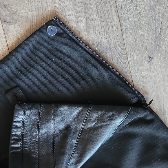 BCBG - Black Pants with Leather Detail - Picture 3 of 5
